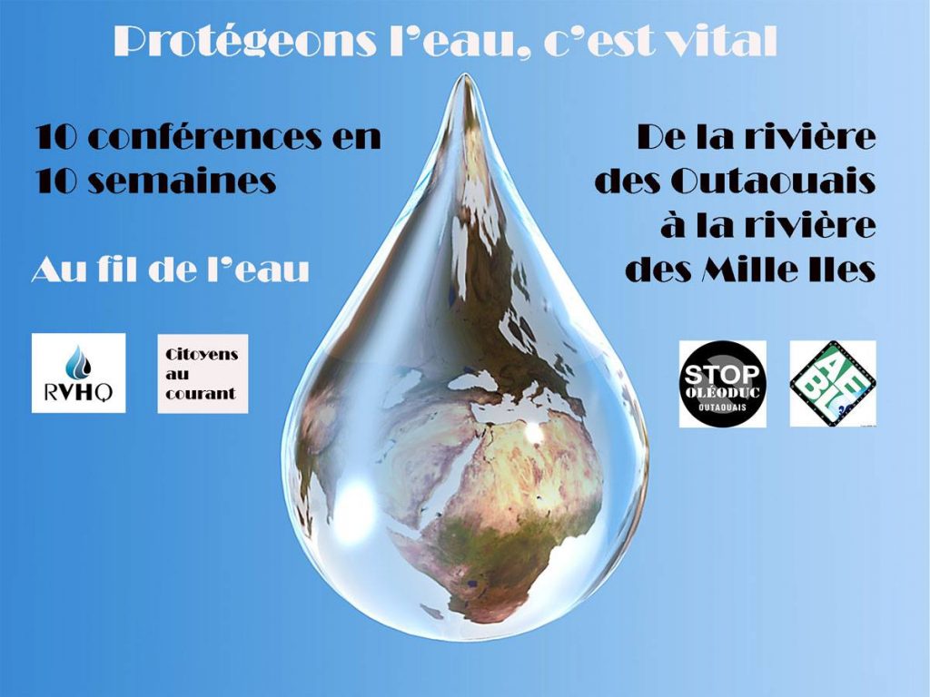Affiche conférence de Jacques Tétreault, Le coût des changements climatiques? 2017